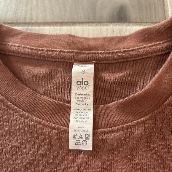 Alo Yoga Womens Sz Small Orange Oversized Crewneck Sweatshirt Fleece - Picture 2 of 7